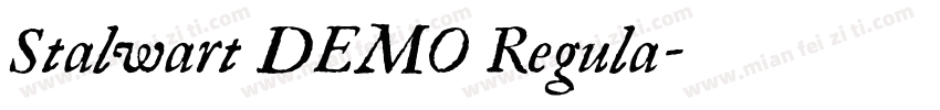 Stalwart DEMO Regula字体转换